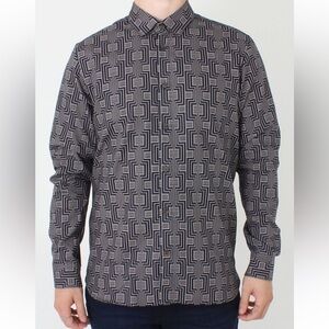 Ted Baker Canarry Deco Striped Shirt Sz 5 Ted (US XL)